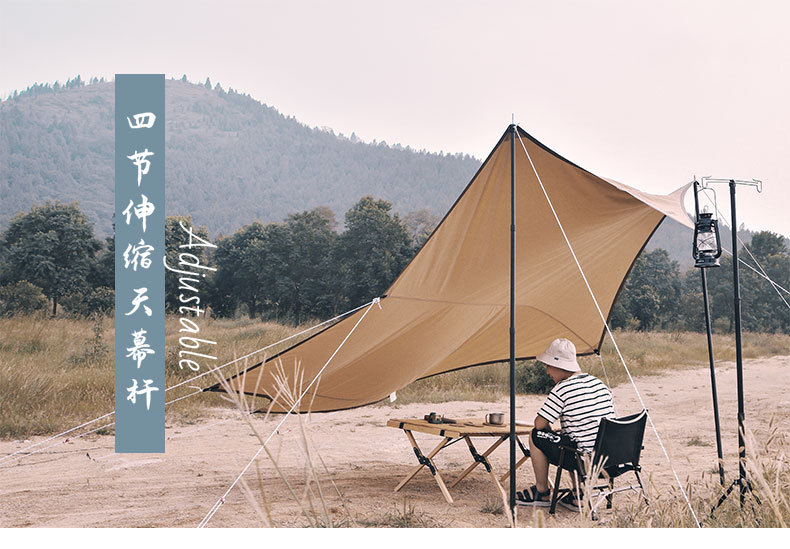 Cheap Goat Tents Outdoor 210cm*2.8cm portable ultra light aluminum alloy detachable camping tent pole canopy pole set   